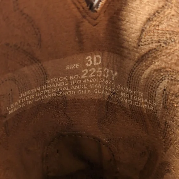 Justin Boot Co. Youth Bay Apache Cowboy Boots - Picture 6 of 9